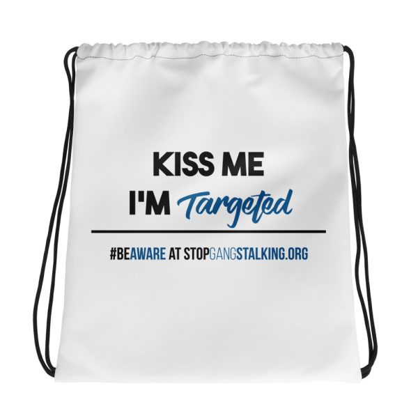 Gangstalking Awareness Drawstring bag